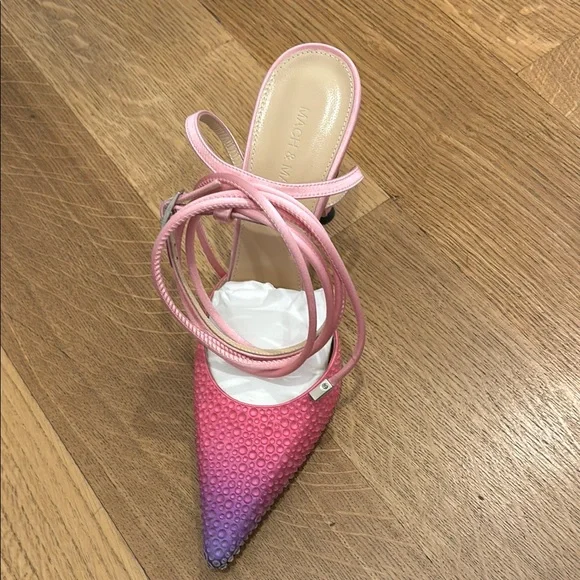 MACH & MACH Pink to Purple Ombre Heels - Picture 3 of 5